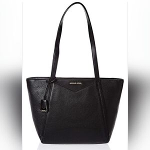 Michael Kors Purse Whitney Black Shoudler Bag MK Handbag Tote